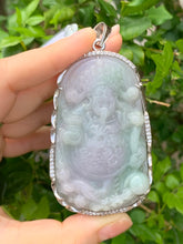 Load image into Gallery viewer, Jadeite Jade A Caishen Buddha Pendant Necklace, Jade Pendant, Bring Wealth &amp; Prosperity in Fengshui