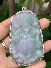 Load image into Gallery viewer, Jadeite Jade A Caishen Buddha Pendant Necklace, Jade Pendant, Bring Wealth &amp; Prosperity in Fengshui
