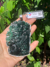 Load image into Gallery viewer, Jadeite Jade Pendant, hand carved Temples, Mountain &amp; Flowers pendant, Jade pendant
