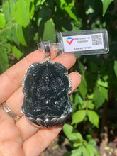 Load image into Gallery viewer, Jadeite Jade Pendant, Hand Carved Quan Yin Budda, Jadeite Pendant