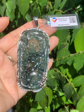 Load image into Gallery viewer, Jadeite Jade Pendant, Hand Carved Prosperity Peaceful Scenery Pendant, Wealth and Prosperity Fengshui, Jade Pendant