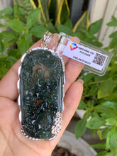 Load image into Gallery viewer, Jadeite Jade Pendant, Hand Carved Prosperity Peaceful Scenery Pendant, Wealth and Prosperity Fengshui, Jade Pendant