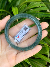 Load image into Gallery viewer, Jadeite Jade A bangle bracelet, Untreated Jade Bangle (inner diameter:55.68mm/2.19”)