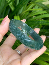 Load image into Gallery viewer, Jadeite Jade A bangle bracelet, Untreated Jade Bangle (inner diameter:55.68mm/2.19”)