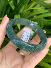 Load image into Gallery viewer, Jadeite Jade A bangle bracelet, Untreated Jade Bangle (inner diameter:55.68mm/2.19”)