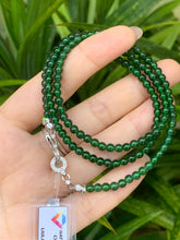 Load image into Gallery viewer, Jadeite Jade Necklace, Jade Bracelet 3.7-4.03MM bead, (Length 21”)