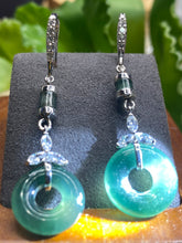 Load image into Gallery viewer, Ice Jadeite Jade Gemstone Earring, Jade Earring