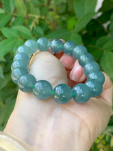 Load image into Gallery viewer, Ice Jadeite Jade A Bracelet, 12.2mm Bead, Wrist 16.5cm