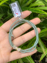 Load image into Gallery viewer, Jadeite Jade Bracelet, Jade Bracelet 3MM bead, Jade Bracelet (Wrist: 16CM)
