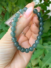 Load image into Gallery viewer, Jadeite Jade A bracelet, 7.9mm Bead, Jade Bracelet (Wrist 6”/15cm)