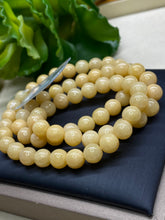 Load image into Gallery viewer, Jadeite Jade A Bracelet / Necklace 8-8.5mm bead, Jadeite Bracelet, Stretching style (L 20”)