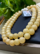 Load image into Gallery viewer, Jadeite Jade A Bracelet / Necklace 8-8.5mm bead, Jadeite Bracelet, Stretching style (L 20”)