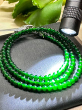 Load image into Gallery viewer, Jadeite Jade Necklace, Jade Bracelet 3.7-4.03MM bead, (Length 21”)