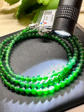 Load image into Gallery viewer, Jadeite Jade Necklace, Jade Bracelet 3.7-4.03MM bead, (Length 21”)